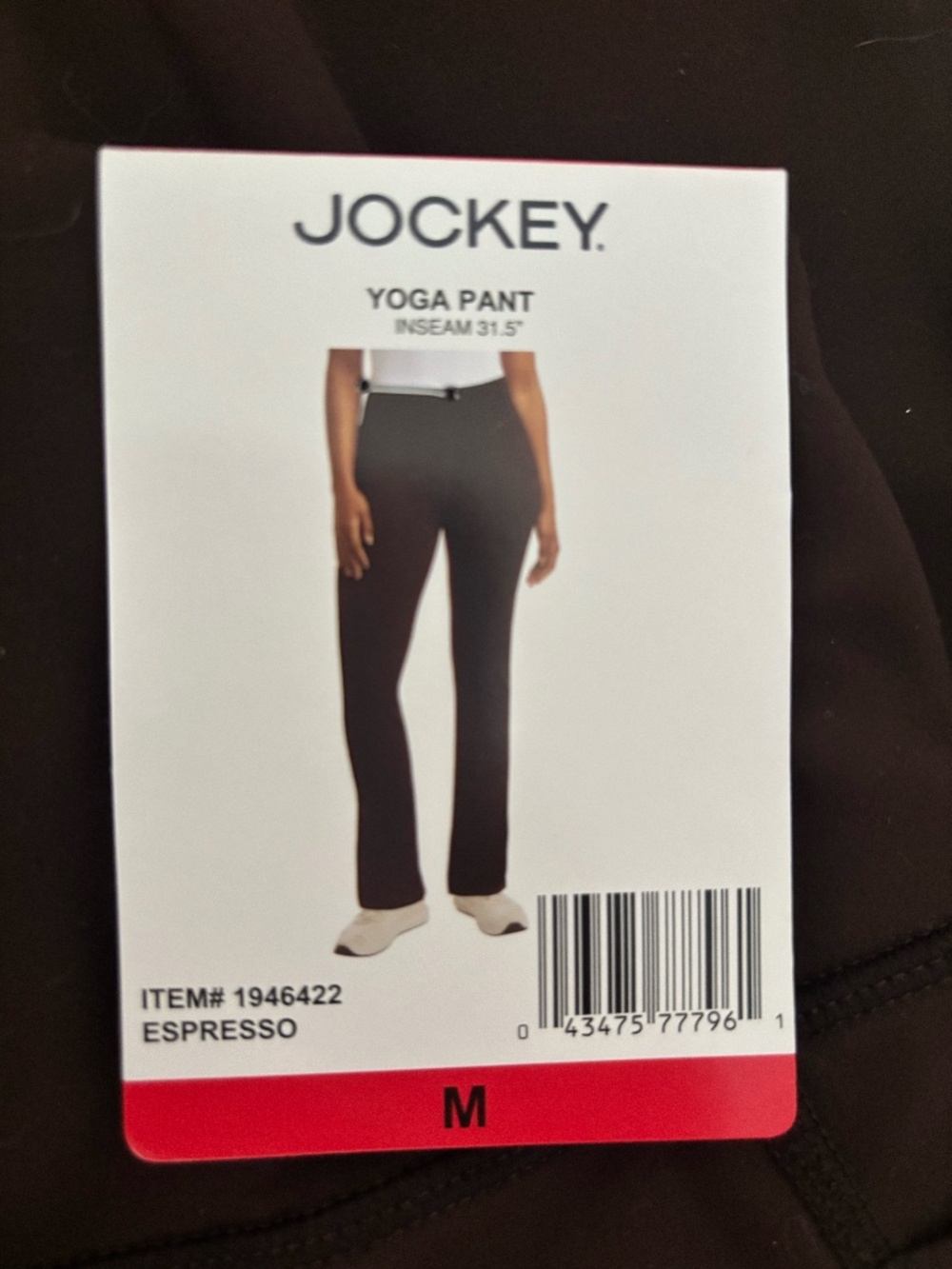(2) Jockey Yoga Pants - Espresso and Black Salt - Women's Medium